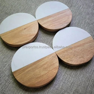 Luxury Wooden <b>coaster</b> <b>Drinks</b> Mats Round Wedding Coffee Tea Cup Beer <b>coaster</b> Holder Epoxy Resin Wood <b>Coasters</b> Set with Holder - Product Image 2