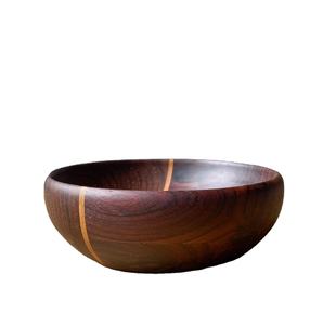Elegante Tazón de Madera para Servir, Acabado Natural, Plato de Madera Maciza para Vajilla y Servir, para Uso en la Mesa de Comedor de la Cocina - Product Image 4