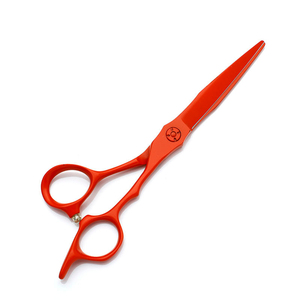 Tijeras de Peluquería Profesionales de 5.5'' 6'' de Acero Japonés 440C, Tijeras Rojas para Cortar el Cabello, Tijeras de Barbero para Hombres - Product Image 1