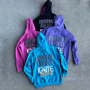 Survêtements Jogger Vintage Unisexe Personnalisés OEM avec Broderie de Patchs, Effet Délavé Acide et Décoloré par le Soleil, Hoodie Évasé 100% Coton - Product Image 2