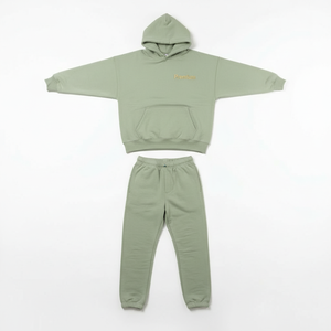 High Quality Cotton Fleece Tracksuit OEM ODM Custom Logo Hoodie <b>Jogger</b> <b>Set</b> - Product Image 5