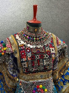 Neck Embroidered Ethnic Blouse Women India Pakistan <b>Wedding</b> Long Sleeve Floral Pattern Beaded Sequin Decorated Floor Adults - Product Image 5