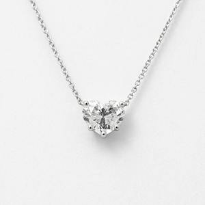 Collier pendentif minimaliste en or jaune 14 carats avec diamant de laboratoire taille radiant de 2,00 carats, serti pavé, bijoux fins, solitaire romantique, fermoir mousqueton - Product Image 1