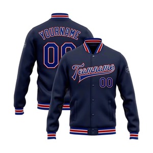 Blousons de baseball brodés coupe-vent grande taille pour hommes, col montant personnalisé, manteaux d'automne, vente en gros, style universitaire - Nouveauté très demandée - Product Image 6
