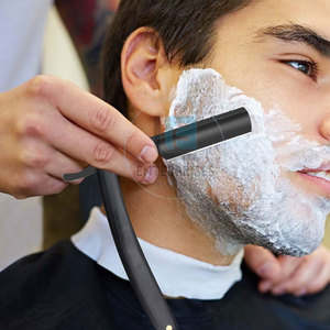Rasoirs à raser droits en acier inoxydable avec manche en bois, sur mesure, en gros, service OEM, haute qualité, pour usage en salon de coiffure - Product Image 6