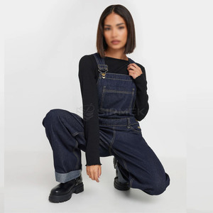 <b>Women</b> Jeans <b>Overall</b> Dungarees Casual Wear High Quality Cotton Bib <b>Overalls</b> Workwear Streetwear Fashion Custom Size & Color - Product Image 3