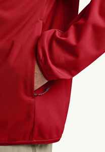 Veste en polaire rouge pour homme, col montant, fermeture éclair, coupe-vent, décontractée, color block, en polyester, coupe régulière - Product Image 6