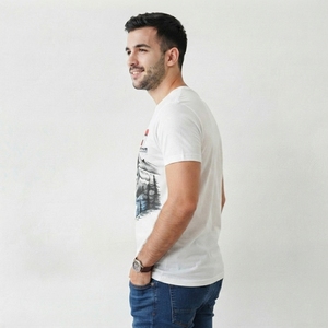 เสื้อยืดพิมพ์ลายผู้ชายระดับพรีเมียม ผ้าฝ้ายคุณภาพสูง เสื้อผ้าแฟชั่นกราฟิก พร้อมบริการสกรีนโลโก้ตามสั่ง บริการ OEM ไซส์ OEM แบรนด์ส่วนตัว สำหรับผู้ชาย - Product Image 2