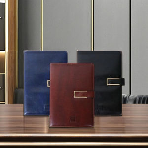 HONGHA Digital Printed Leather Thread Sewing Bound <b>A5</b> <b>Notepad</b> with 200 Pages 80gsm Paper and Pen Holder for Gift - Product Image 3