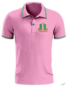 Custom Logo 1908 <b>Pink</b> Crew Neck Regular Fit <b>Polo</b> <b>Shirt</b> 100% Cotton Printing Off Short Sleeves Summer Wear <b>Polo</b> <b>Shirt</b> - Product Image 1