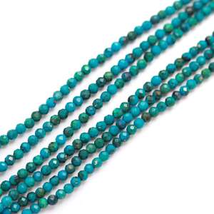 Cuentas de Crisocola Multicolor de 2mm-2.5mm, Microfacetadas, en Forma de Rondelle, Cuentas de Crisocola Natural Semipreciosa, Hilo de 13 Pulgadas - Product Image 3