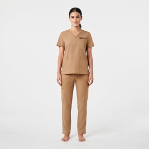 Ensemble de blouses médicales pour femmes, uniforme d'infirmière, haut à col en V et pantalon à manches courtes, respirant et confortable, pour toutes les saisons - Product Image 1
