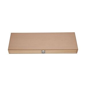 Ensemble de 8 couteaux à steak à manche noir dans un coffret en bois brun avec lames argentées et triple rivets pour la mise en place sur la table à manger - Product Image 6