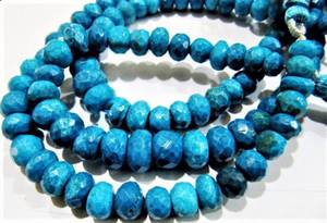 Perles facettées en chrysocolle bleue, rondes, de 6 à 10 mm, perles graduées - Product Image 6