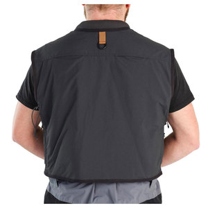 Chaleco de Pesca Transpirable para Hombre con Múltiples Bolsillos y Cierre de Cremallera, Ropa de Verano para Exteriores, Estilo Casual, Negro - Product Image 3