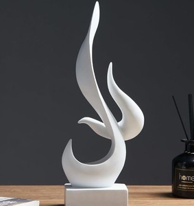 Sculpture de flamme moderne, décoration abstraite pour la maison, pièce d'art pour la table du salon - Product Image 2