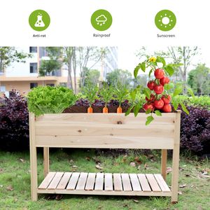 Wooden Elevated Garden Bed <b>Planter</b> <b>Box</b> with Storage Shelf for Vegetable Growing Flower/Herb/Backyard/Patio Shed & Storage - Product Image 5