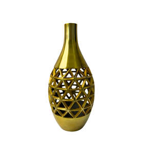 Jarrones de Flores Decorativos Hechos a Mano de Aluminio de Diseño Moderno para Bodas y Eventos, Acabado Antiguo Ecológico de Alta Calidad - Product Image 1