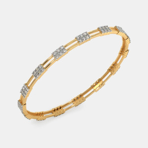 Brazalete de Oro con Doble Hilera de Diamantes - Product Image 2