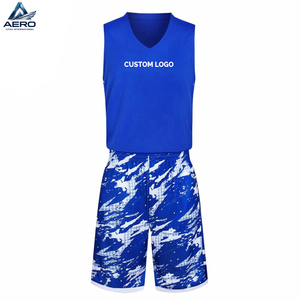 Uniforme de Baloncesto Personalizado de Primera Calidad, Nuevo, Cuello en V, Sin Mangas, con Pantalones Cortos Estampados, para Equipos Deportivos - Product Image 1