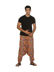 <b>Men's</b> Classic Dark Wash 100% Eco-Friendly Canvas <b>Yoga</b> <b>Pants</b> High Waist Harem Flat Casual Digital Print Lightweight Loose - Product Image 3