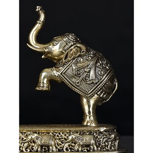 8 "Diosa Superfina Gajalakshmi Escultura de latón Estatua elegante - Product Image 3