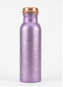 ขวดน้ำโลหะทันสมัยสีฟ้าอมเขียวลายซันเบิร์สต์แบบพกพาพร้อมฝาเกลียว - Product Image 3