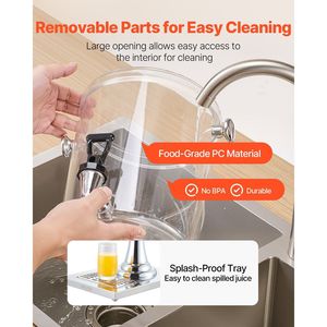 Dispenser per Bevande da 2,1 Galloni in Acciaio Inox e Plastica con Rubinetto e Scomparto per Ghiaccio, Ideale per Feste e Distribuzione di Succhi - Product Image 6