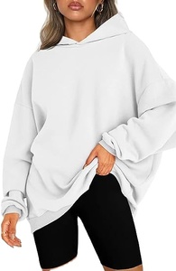 2025 Autumn Winter Women's Good Quality <b>Thick</b> <b>Fleece</b> Pullover Hoodie Oversized Long Sleeve Plus Size Sweatshirt Plain Dyed Hot - Product Image 2