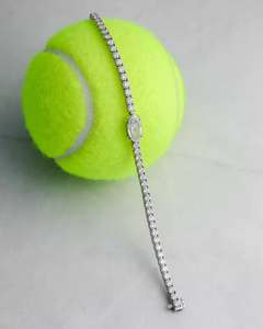 Collier Tennis Tendance pour Mariage, Haute Qualité, Plaqué Or Blanc, Argent 925, 4mm, Chaîne Moissanite VVS pour Homme - Product Image 1