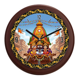 Reloj de Pared Religioso Personalizado Impreso en 3D de Jagannath Ji, Estilo Ídolo de Diseño para Decoración del Hogar - Día de San Valentín, Año Nuevo Chino - Product Image 1