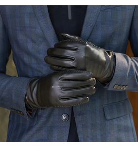 New Custom Stylish <b>Touch</b> <b>Screen</b> Sports Breathable Man Warm Motorcycle Winter Sheepskin Leather Hand <b>Gloves</b> - Product Image 2