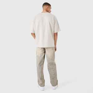 Manufacturer Direct Men's Wholesale Breathable Casual Dark Straight Solid Denim Jeans Embroidery for Summer Autumn Winter - Product Image 4