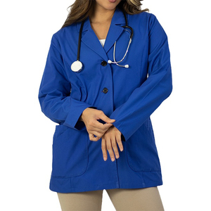 Bata de Laboratorio para Mujer, Marca Privada OEM, 210 GSM, Mezcla de Algodón, Uniforme de Hospital y Clínica, Bata Médica Profesional - Product Image 3