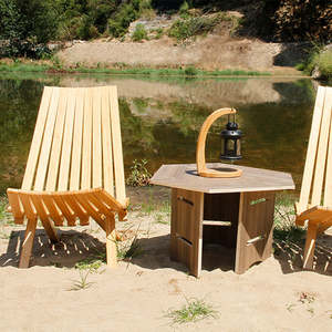 Rustic Acacia <b>Wood</b> <b>Folding</b> <b>Chair</b> Waterproof Patio Deck <b>Garden</b> Lounge - Product Image 1