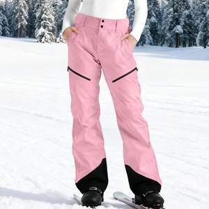 Pantalon Softshell d'hiver imperméable en polyester pour femme, taille ajustable, braguette zippée, coupe régulière, performance athlétique - Product Image 4