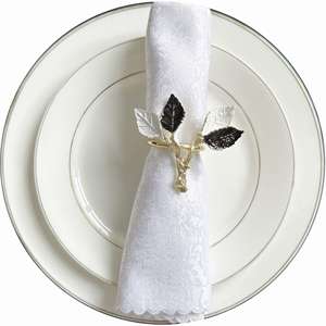 Porte-serviettes élégants en métal et fer pour serviettes en tissu, accessoires de table durables et écologiques de qualité supérieure pour le camping - Product Image 1