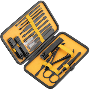 Professional OEM Leather Manicure Set Pedicure Care Tools New Rainbow <b>Nail</b> File Clippers Beauty Grooming <b>Kit</b> in Box Packaging - Product Image 6
