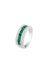 แหวนพลอยไพลินสีชมพูและเพชร เงินแท้ 92.5 รุ่น KLSR-11746 - Product Image 5