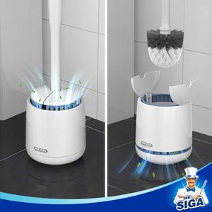 Portascopino per WC di Alta Qualità, Bianco, con Manico Solido e Setole Resistenti per la Pulizia del Bagno, Confezione da 1 - Product Image 2
