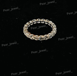 925 Sterling Silver Moissanite Diamond Eternity Band Full Eternity Wedding <b>Ring</b> <b>Iced</b> Out Stackable Anniversary Gift Women - Product Image 2