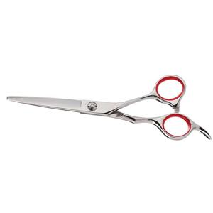 Ciseaux professionnels à effiler les cheveux en acier inoxydable, pour droitiers, manche moyen, accents rouges, lame tranchante, haute qualité Morje - Product Image 5