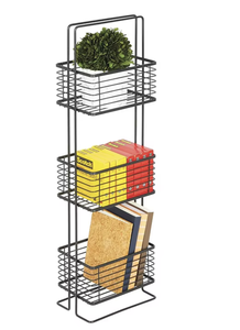 OEM/ODM Vietnam Decorative 3 Tier Metal <b>Storage</b> Organizer Basket Vertical Standing Bathroom Shelving <b>Unit</b> for Home Use - Product Image 2