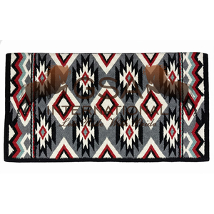 Couvertures de selle western surdimensionnées et personnalisables en 100 % laine de Nouvelle-Zélande 34x42 pour l'équitation sportive et les compétitions. - Product Image 1