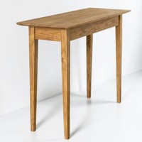 Table console étroite en teck massif durable OEM, style nordique moderne, pour salon, entrée, bureau, design personnalisé, longue et étroite