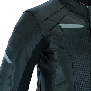 Blouson de course en cuir respirant, style moto sport, fermeture éclair sur le devant, streetwear vintage, vêtement d'extérieur, marque privée, vente en gros - Product Image 5