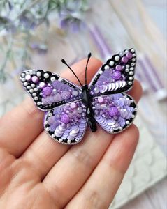 Handmade Luxury Embroidery Beaded Brooch with Customized Design for Wedding Engagement Party Occasions-Children's Women's Unisex - Product Image 5