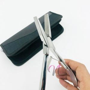 Outils d'extension de cheveux lisses personnalisés professionnels pince en argent en acier inoxydable solide de haute qualité - Product Image 1