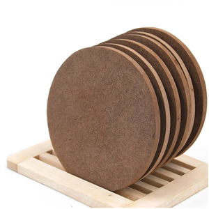 Round Wooden <b>Coaster</b> <b>Set</b> Of 4 Pcs With Wood Finished For Hot & Cold Cover Of Beverage Kitchenware <b>Coaster</b> <b>Set</b> - Product Image 2