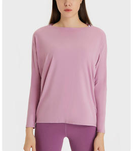 Camiseta de Yoga de Manga Larga para Mujer, Camiseta Deportiva Ligera de Verano, Blusa Holgada para Correr y Hacer Ejercicio - Product Image 4